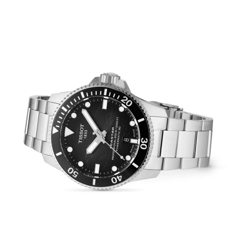 Tissot Seastar 2000 44mm Mens Watch Black detail 2