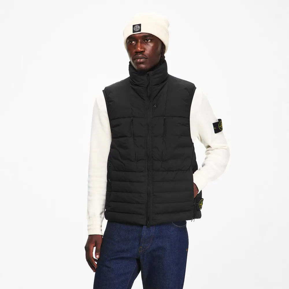 Stone Island Mens Loom Gilet in Black V0029, additional product view 3