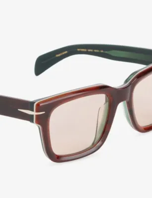 EYEWEAR BY DAVID BECKHAM DB7100 Square-Frame Acetate Sunglasses detail 2