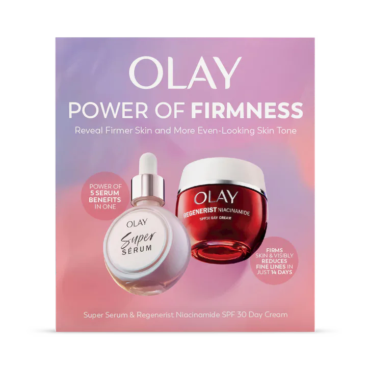 Olay Super Powered Duo Giftset: Super Serum + Regenerist Niacinamide SPF30 Day Cream Moisturiser