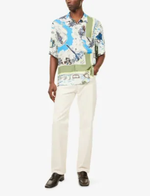 PAUL SMITH Printed Short-Sleeve Woven Shirt detail 2