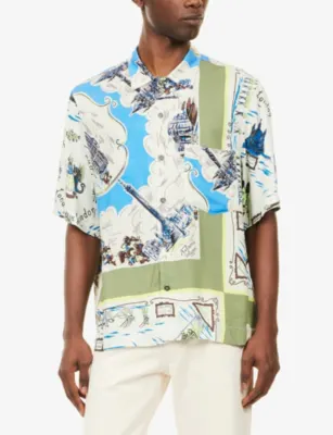 PAUL SMITH Printed Short-Sleeve Woven Shirt detail 3