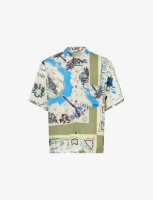 PAUL SMITH Printed Short-Sleeve Woven Shirt