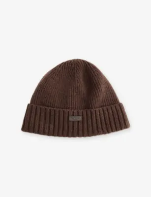 BARBOUR Carlton Logo-Patch Wool-Blend Beanie Hat