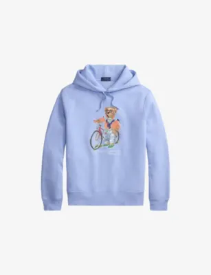 POLO RALPH LAUREN Bike Polo Bear Printed Cotton-Blend Hoody