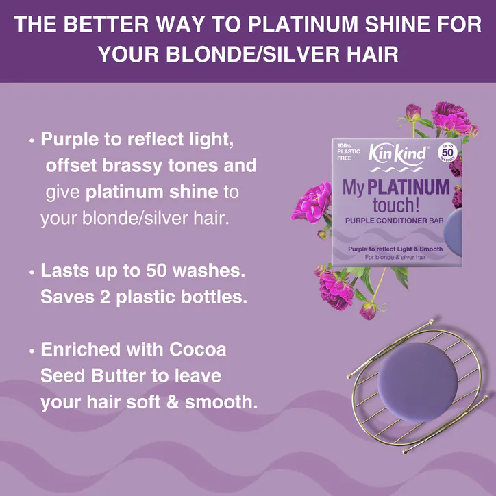 KinKind My PLATINUM touch! Purple Conditioner Bar 40g detail 2