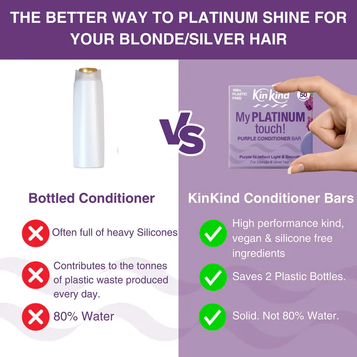 KinKind My PLATINUM touch! Purple Conditioner Bar 40g detail 3