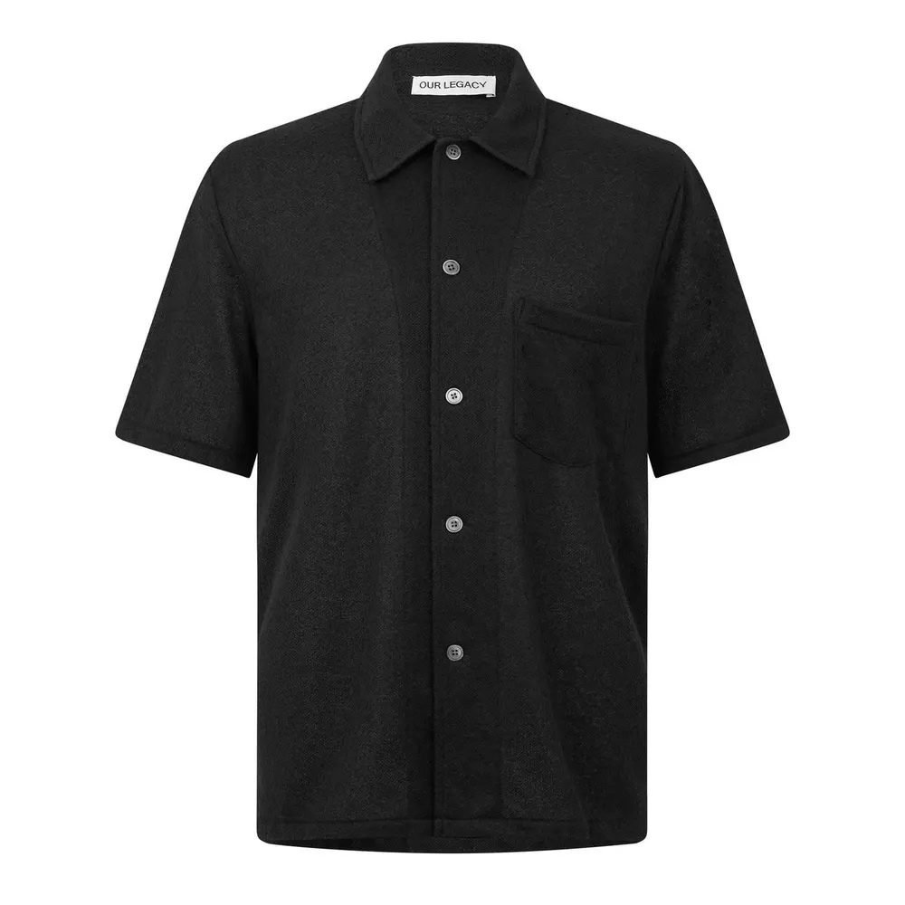 Our Legacy Men's Short Sleeve Plain Shirt in Blk Boucle – Clothing