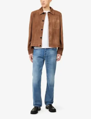 NEUW Lou Nowhere Straight-Leg Stretch-Denim Blend Jeans - 34/32 in Mid Vintage Indigo, additional product view 2