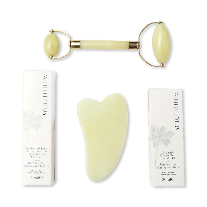 White Lotus Beauty Genuine Jade Crystal Facial Set