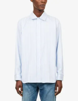 SIMKHAI Tristan Striped Woven Shirt detail 3