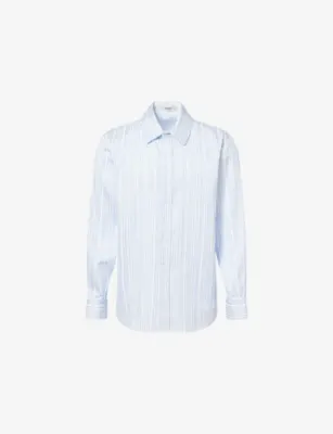 SIMKHAI Tristan Striped Woven Shirt