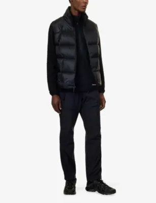 SALOMON Outpulse Funnel-Neck Down Gilet in DEEP BLACK, additional product view 2