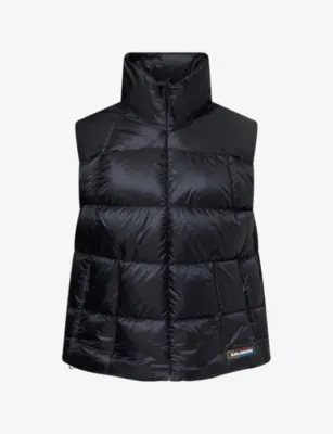 SALOMON Outpulse Funnel-Neck Down Gilet in DEEP BLACK – Mens | Coats & jackets | Gilets