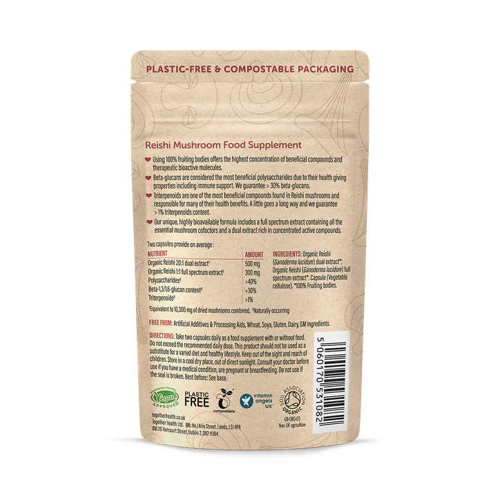 Together Health Organic Reishi 60 x Capsules, additional product view 2