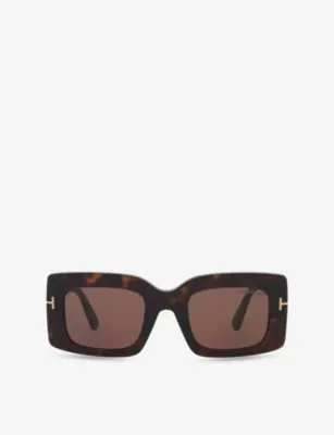TOM FORD FT1188 Brigitta Rectangle-Frame Acetate Sunglasses