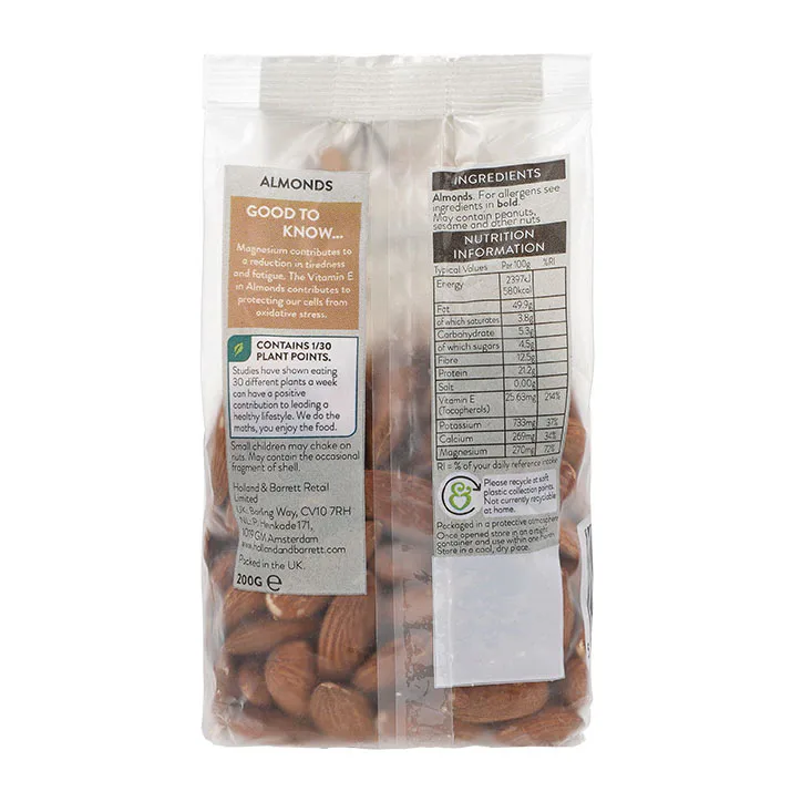 For Him Whole Almonds 200g detail 2