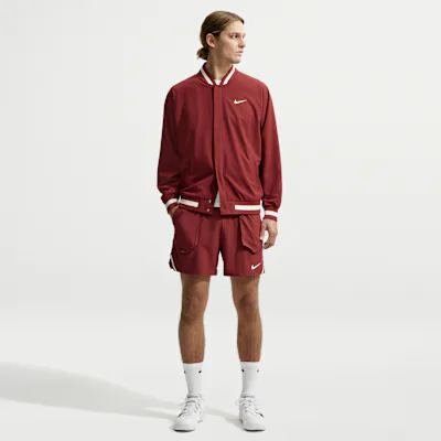 Nike NikeCourt Slam Men's Dri-FIT Tennis Shorts - Team Red/Pale Ivory