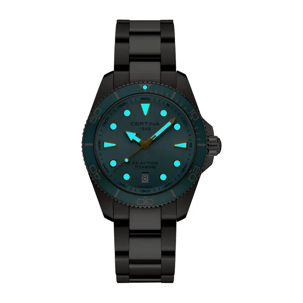 Certina DS Action 40mm, Titanium, Blue Dial in Blue, additional product view 2