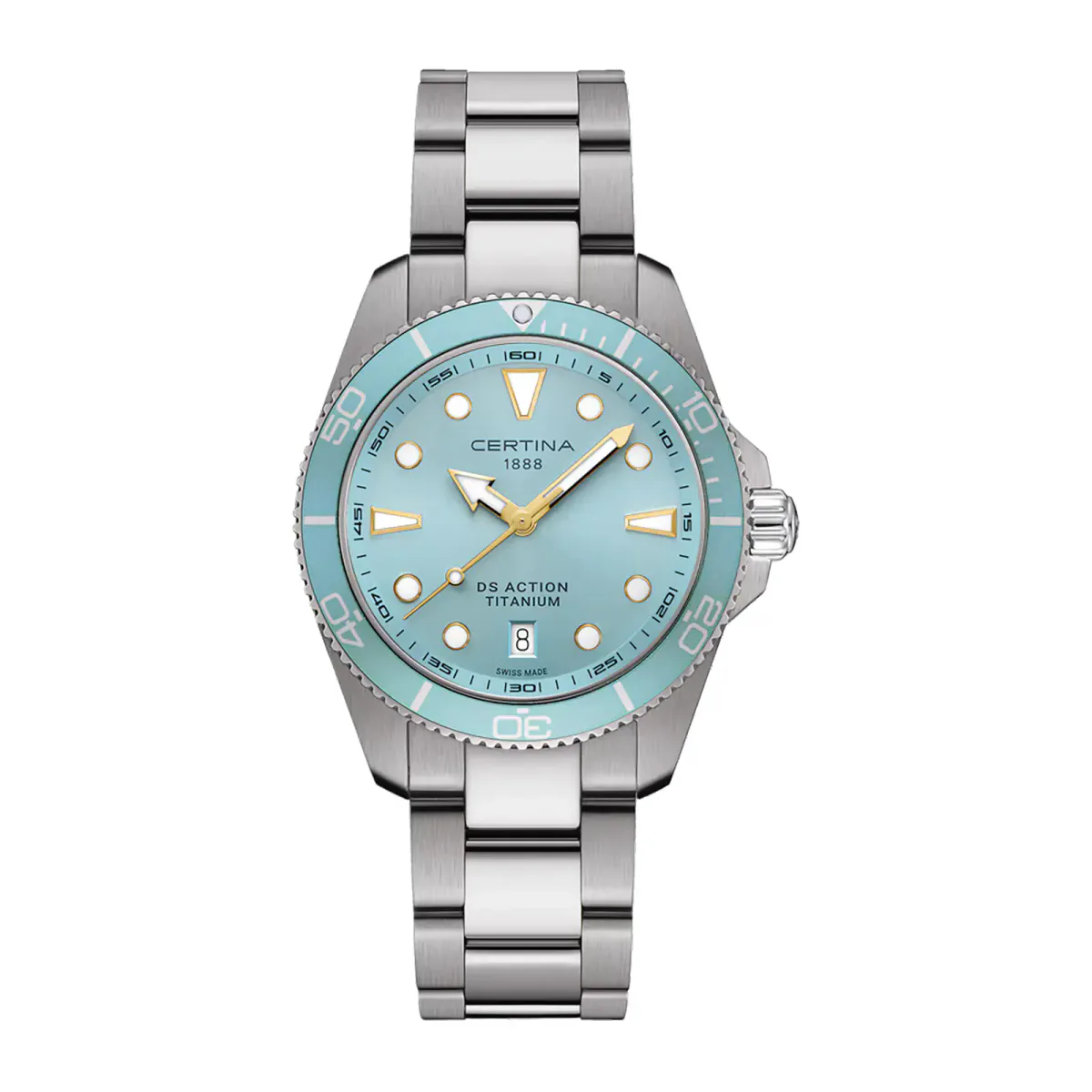 Certina DS Action 40mm, Titanium, Blue Dial