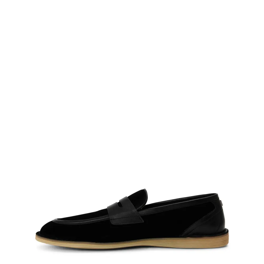 Dolce and Gabbana Men's Dorada Loafers in Black/Black, additional product view 2