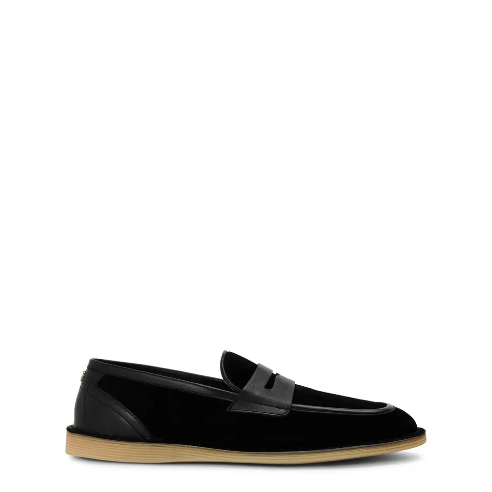 Dolce and Gabbana Men's Dorada Loafers in Black/Black – Footwear