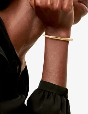 TIFFANY & CO Lock 18ct yellow-gold bangle bracelet - L detail 2