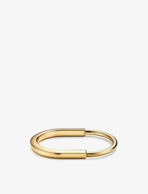 TIFFANY & CO Lock 18ct yellow-gold bangle bracelet - L