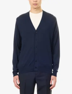 JOHN SMEDLEY Long-Sleeve Merino-Wool Cardigan detail 3
