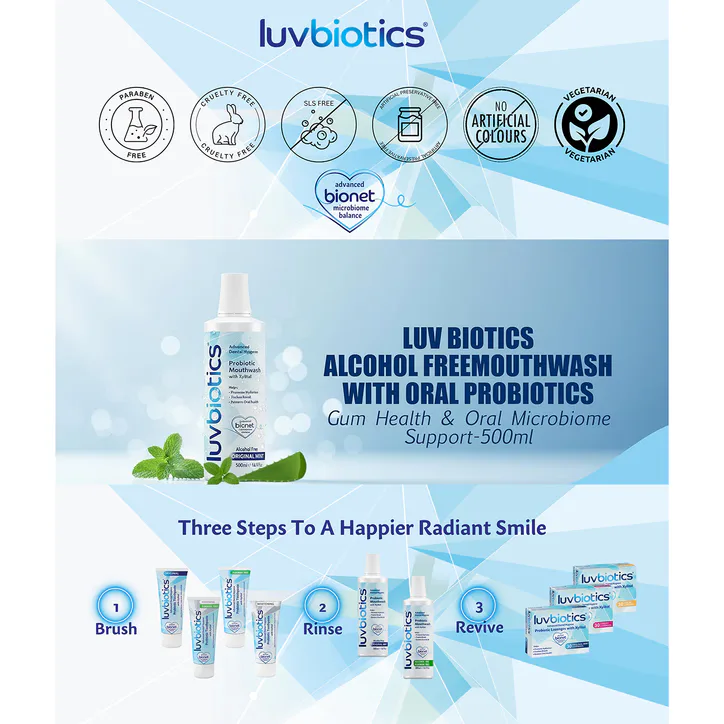 Luvbiotics Probiotic Luvbiotics Original Mouthwash - 3 pack, additional product view 2