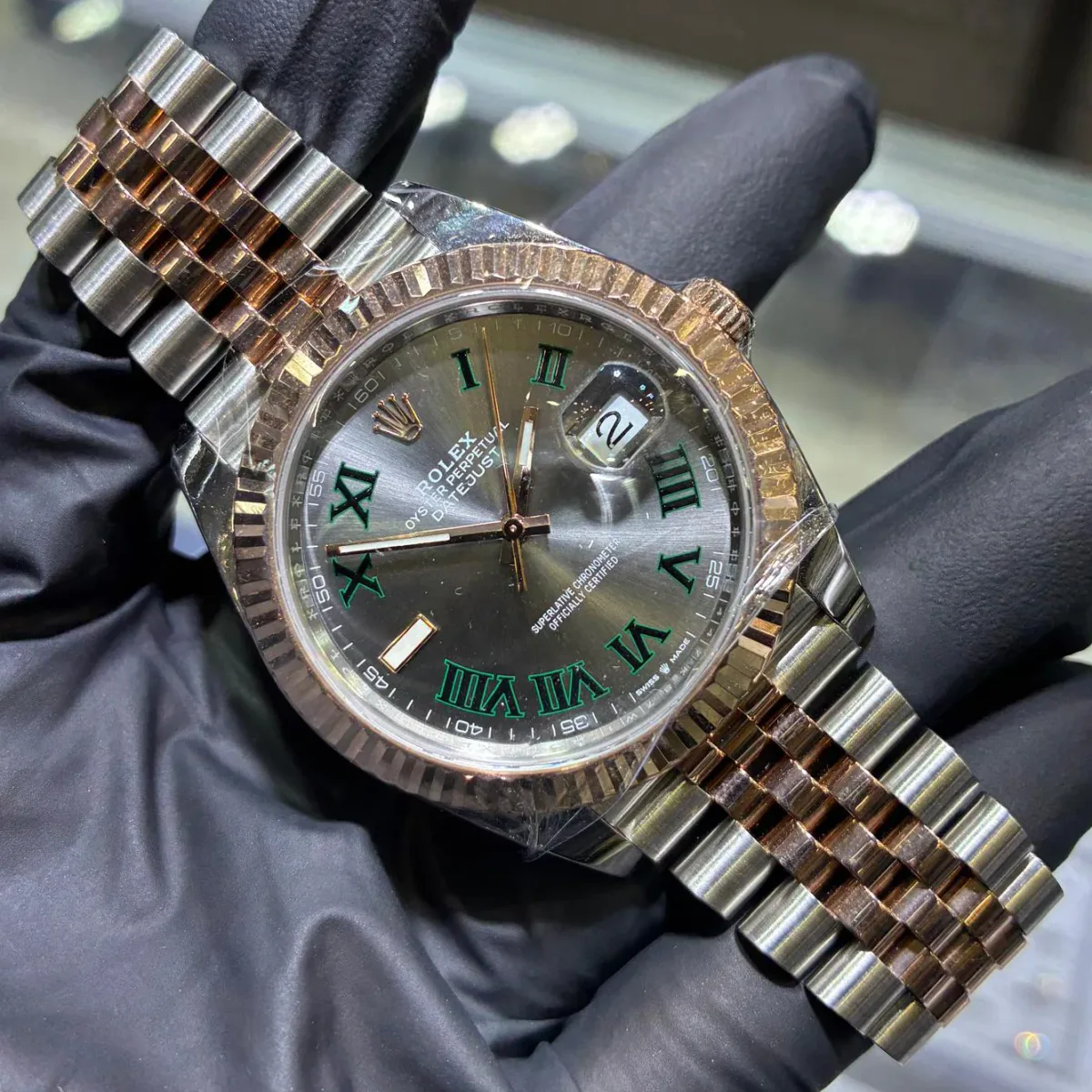 ANKUR - For Him WATCHES 2023 Rolex Datejust 41mm | Two Tone Everose Gold | "Wimbledon" – Watch