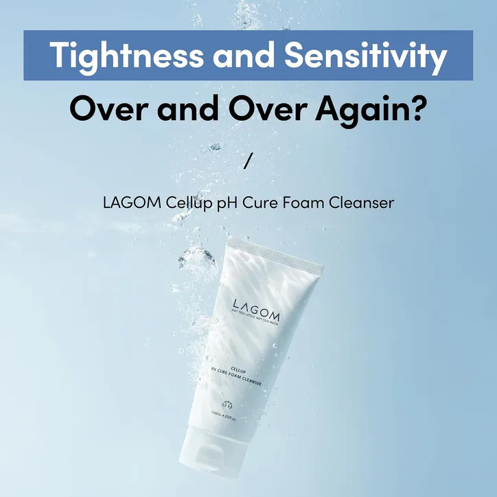LAGOM Cellup pH Cure Foam Cleanser 120ml, additional product view 2