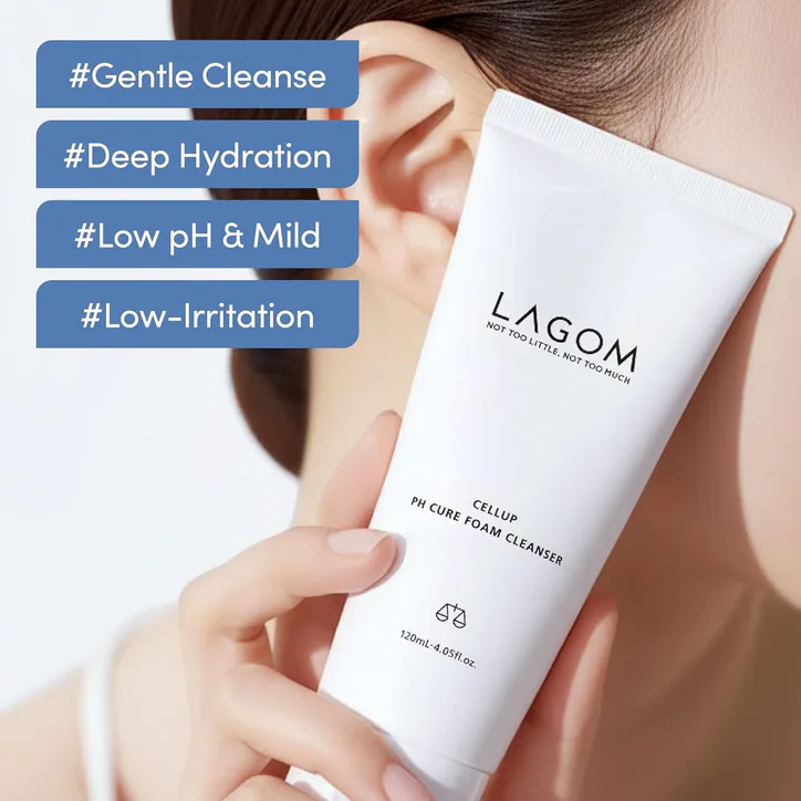 LAGOM Cellup pH Cure Foam Cleanser 120ml, additional product view 3