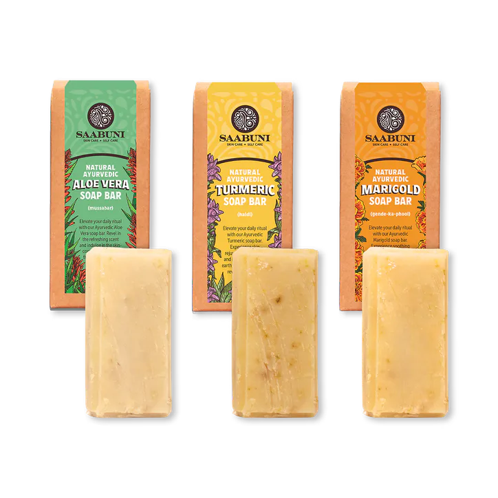 Saabuni Mini Hand & Body Soap Bar Trio - 40g x 3
