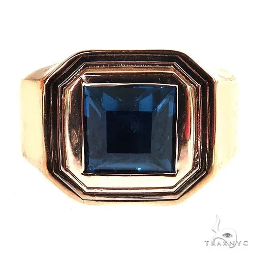 RINA - For Him FACTORY Legacy Estate London Blue Topaz Ring 68949 in Rose Gold / 10 – Ring