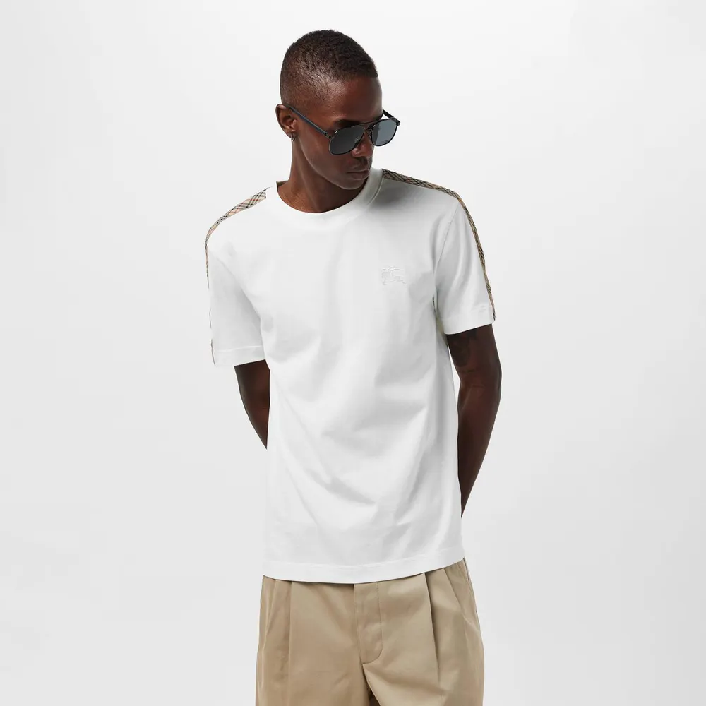 Burberry Men's Check Tape T-Shirt detail 3