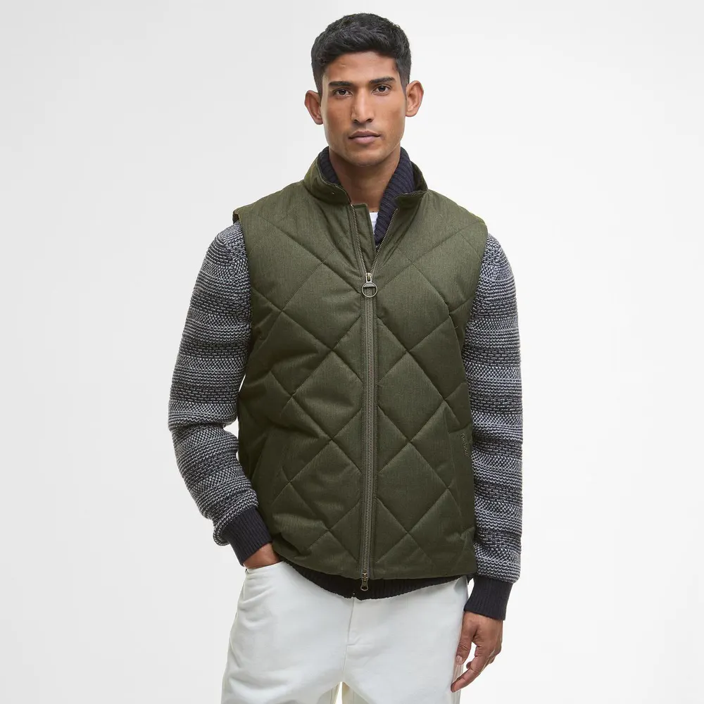 Barbour Mens City Harrington Gilet detail 2