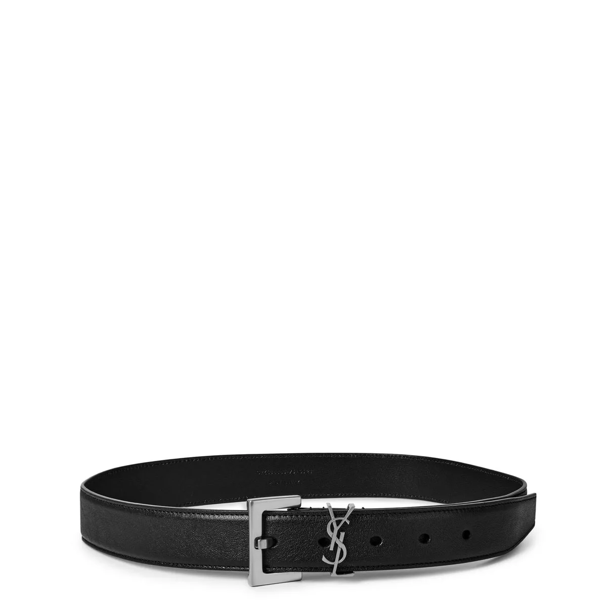 Saint Laurent Cassandre Belt in Nero – Accessories