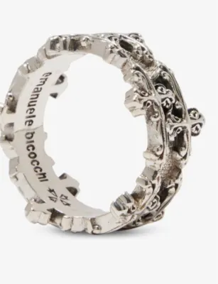 EMANUELE BICOCCHI Avelli Cross sterling silver ring - U detail 2