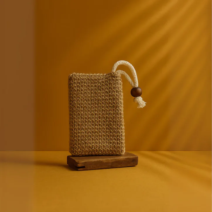 Saabuni Exfoliating Soap Saver Bag – Natural Jute detail 2