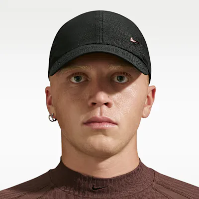 Nike Dri-FIT Club Unstructured Metal Swoosh Cap - Black/Rose Gold