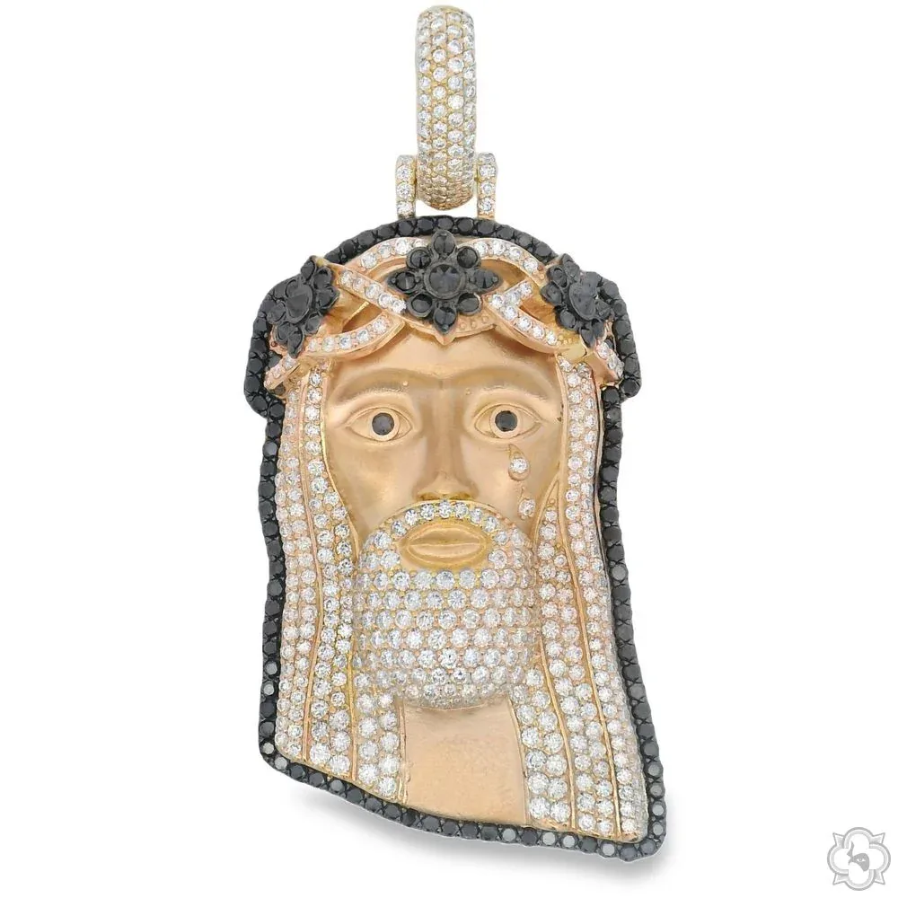 RINA - For Him FACTORY For Him Crowned Jesus Pendant -Medium 70171 in Rose Gold – Pendant