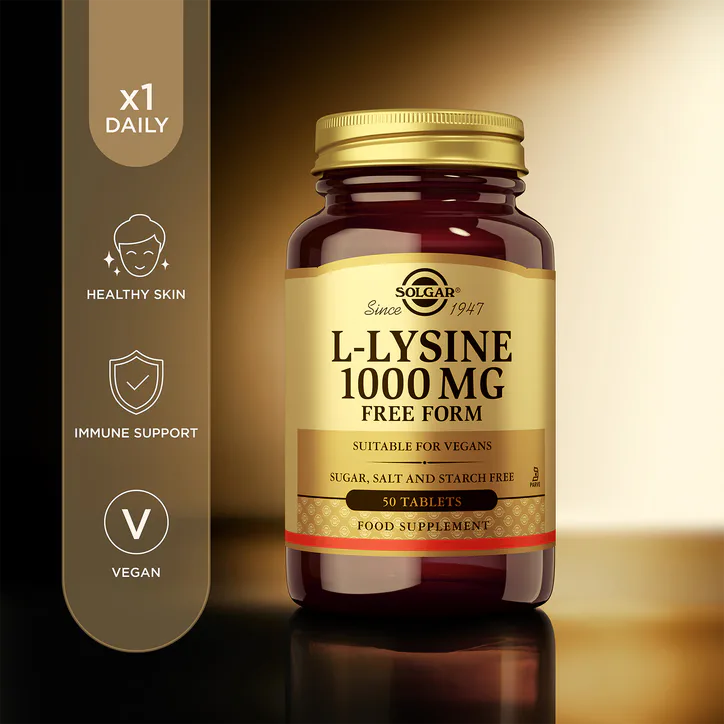 Solgar L-Lysine 1000mg Free Form 50 Tablets detail 2