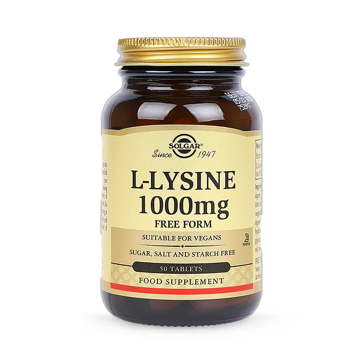 Solgar L-Lysine 1000mg Free Form 50 Tablets