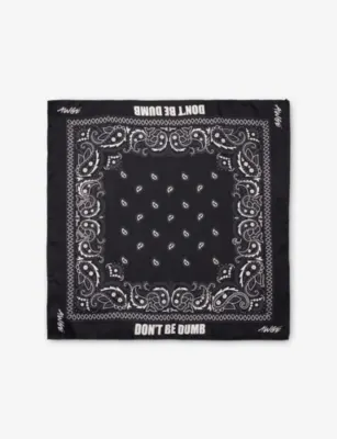 AWGE Don't Be Dumb Silk-Blend Bandana