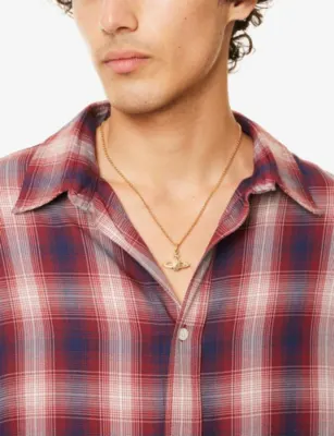 VIVIENNE WESTWOOD Bas Relief Orb mini silver-tone brass necklace detail 2
