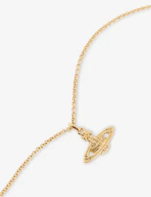 VIVIENNE WESTWOOD Bas Relief Orb mini silver-tone brass necklace detail 3