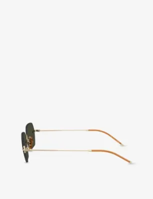 OLIVER PEOPLES OV1353ST TK13 Rectangle-Frame Metal Sunglasses detail 3