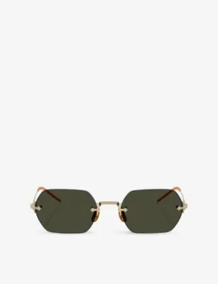 OLIVER PEOPLES OV1353ST TK13 Rectangle-Frame Metal Sunglasses