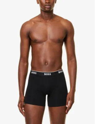 BOSS Branded waistband stretch-cotton boxer briefs detail 2